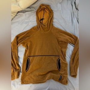 Melanzana micro grid hoodie from 2011 - men’s m in an ochre yellow / orange